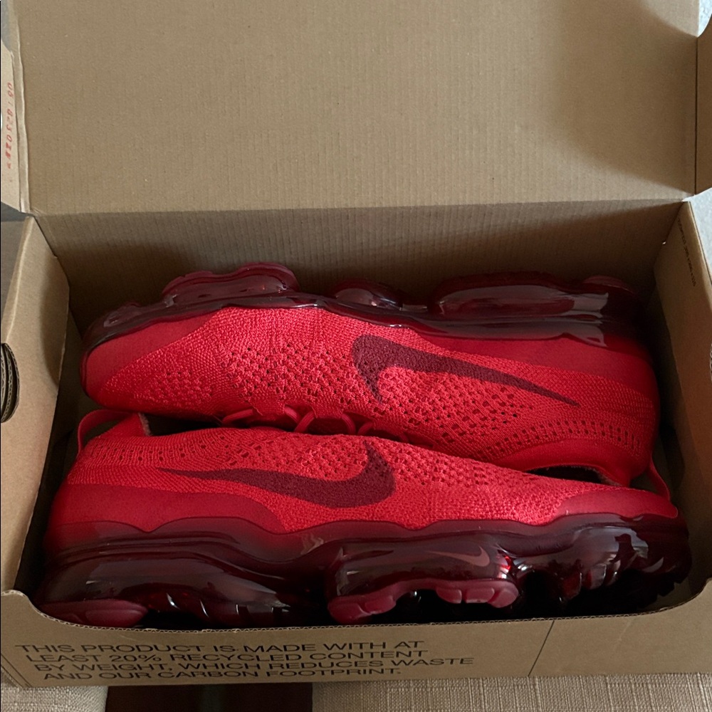 NIB NIKE AIR VAPORMAX 2023 Fly Knit Track Red Men’s Sz 11.5 Shoes Sneakers - Picture 5 of 6